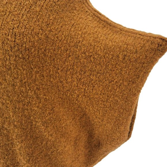 Sita Murt/ Knit Poncho Mustard Yellow Thick Chunky Sweater Womens OS - Picture 3 of 8